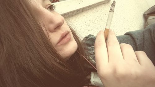 girl cigarette smoking