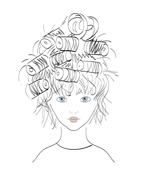 girl hairstyle illustration