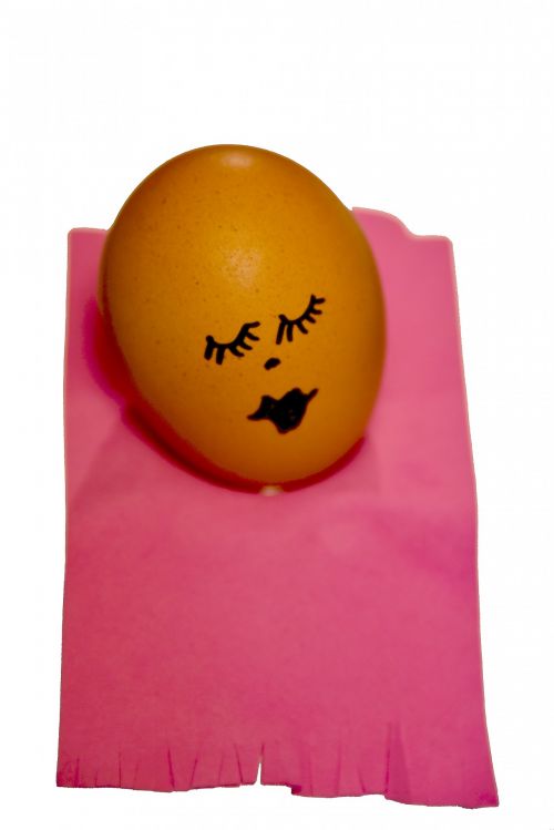 Girl Egg Face On Pink