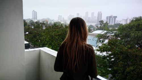 girl on the balcony girl balcony