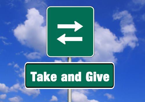 give and take road sign donation