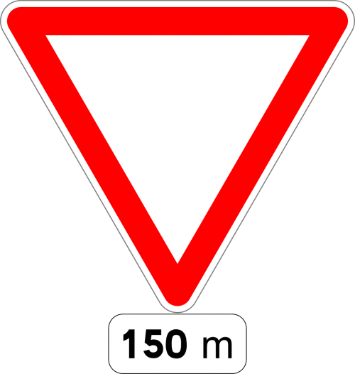 give way sign road sign