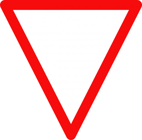 give way sign yield sign road sign