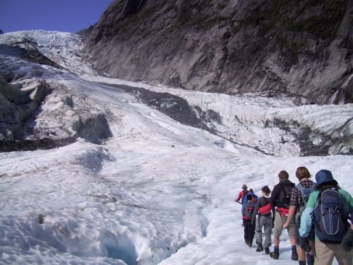 glacier hiking hike