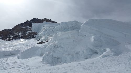 glacier seracs high mountains