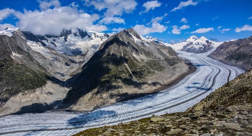 glacier  alps  mountains