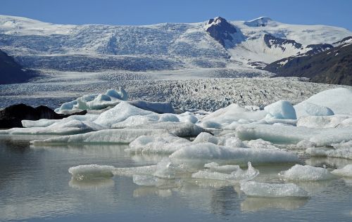 glacier glacial lake ice