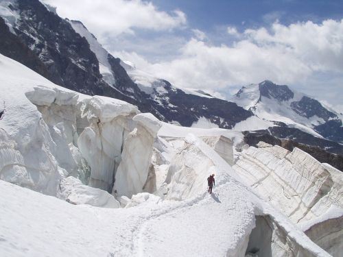 glacier crevasse ice