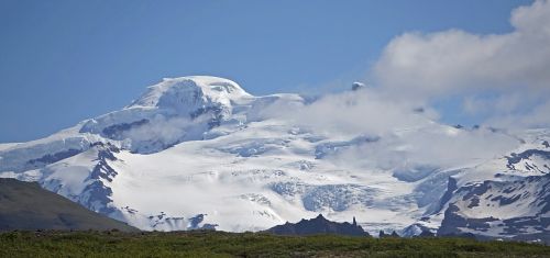 glacier mountains snow