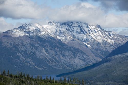 glacier national park clouds mountain