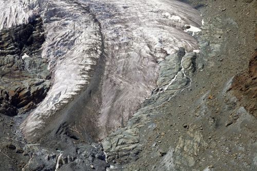 glacier tongue zermatt gornergrat