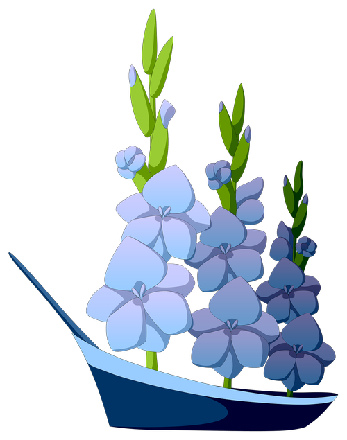 gladiolus  blue  flowers
