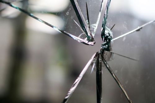 glass broken fragmented