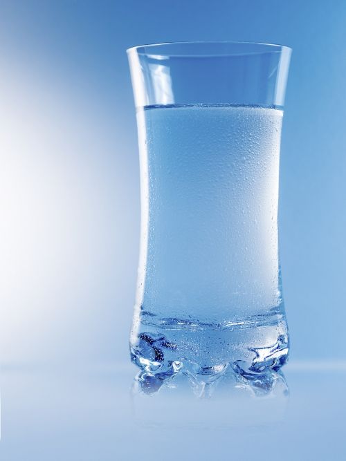 glass water blue