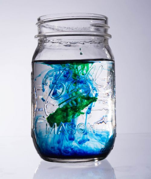 glass jar abstract