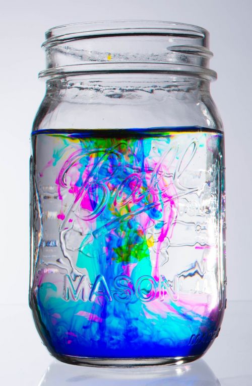 glass jar abstract
