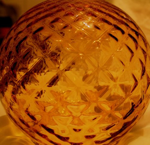 glass amber patterned