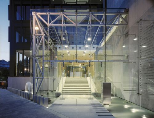 glass entrance modern