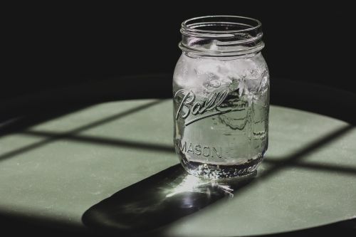 glass jar ice