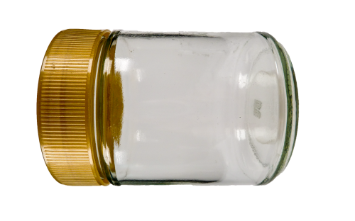 glass isolated honey jar