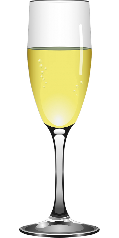 glass champagne bubbly