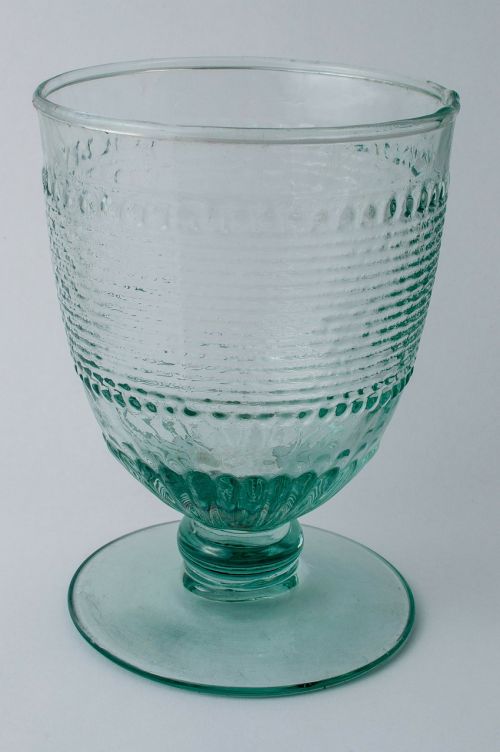 glass drinking cup green