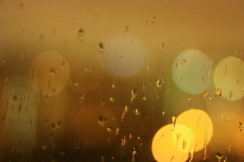 glass night rainy