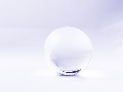 glass  white  ball