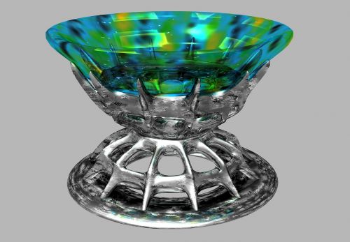 glass bowl metal