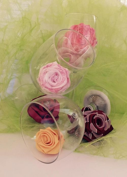 decoration glass rose
