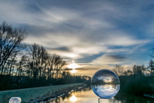 glass ball winter soap bubble