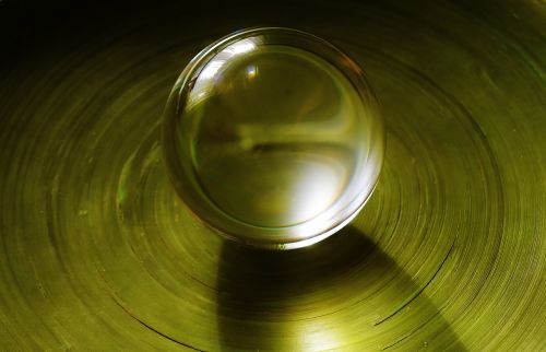glass ball green transparent