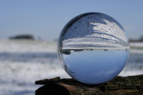 glass ball photo upside down