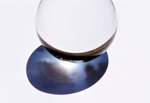 glass ball mirroring light