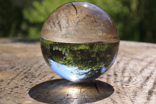 glass ball  garden  ball
