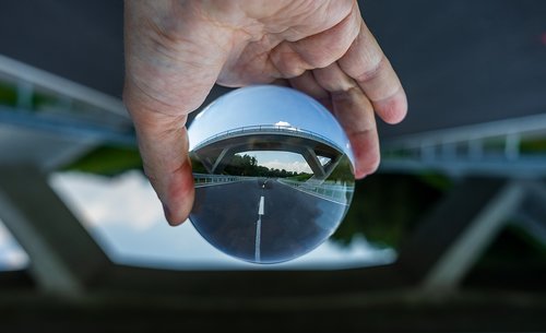 glass ball  photography  road