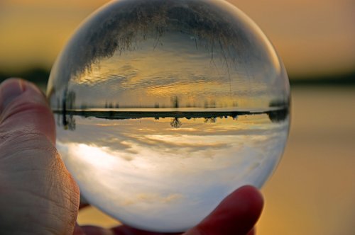 glass ball  landscape  ball