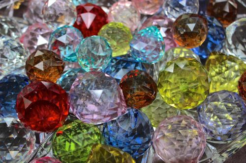 glass blocks colorful semi precious stones