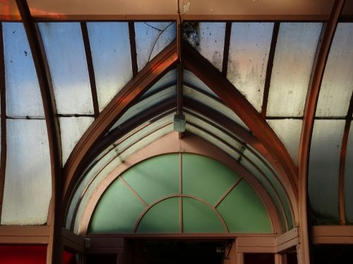 Glass Ceiling And Arched Doorway