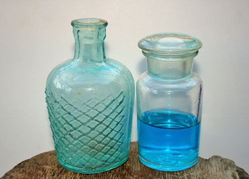 Glass Containers With Blue