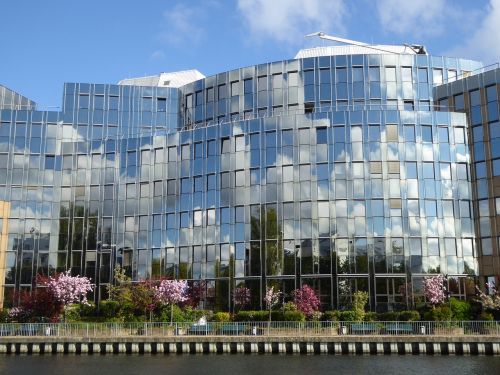glass facade facade office building