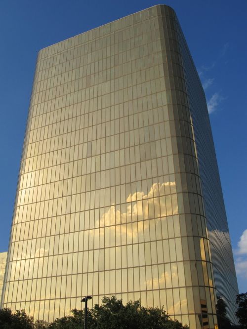 glass facade office building dallas