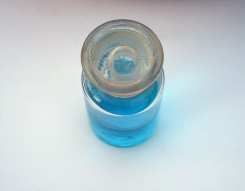 Glass Flask With Blue Liquid