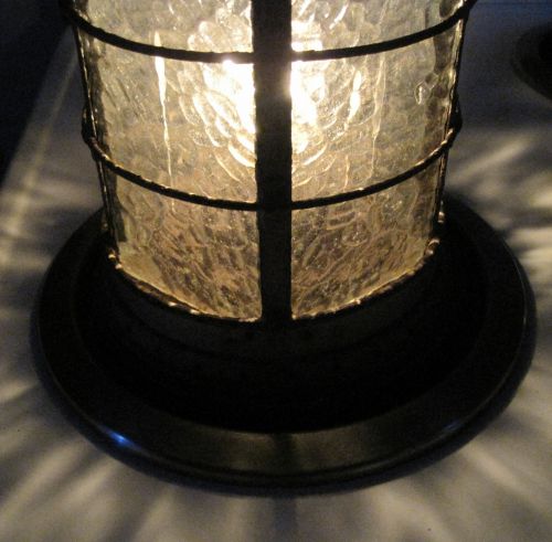 Glass Lantern With Candle Light