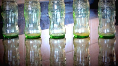 coca cola bottles glass