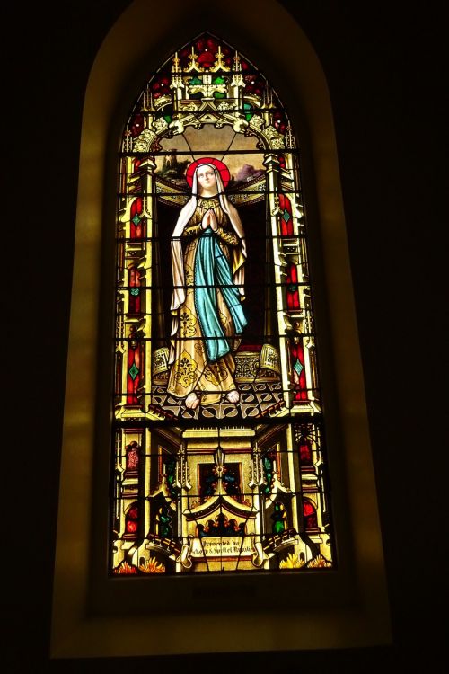 glass painted icon church texas