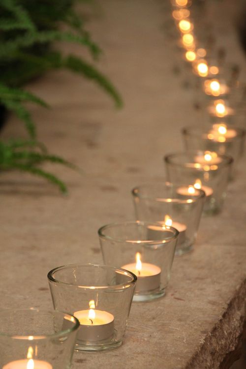 glass series candles tea lights
