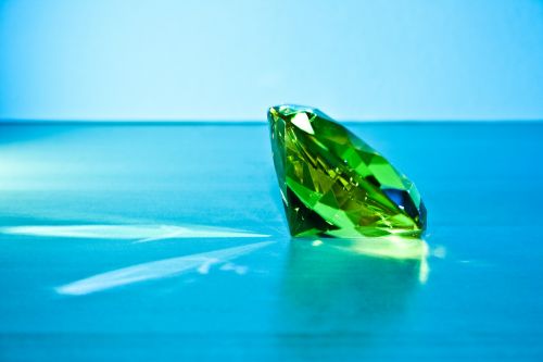 glass stone diamond green