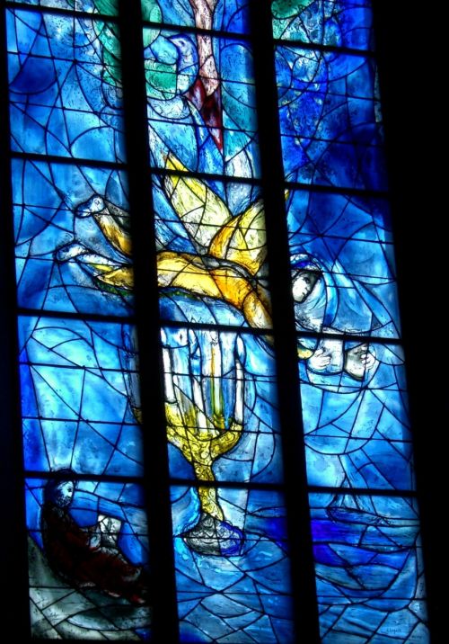 glass window chagall st stephan