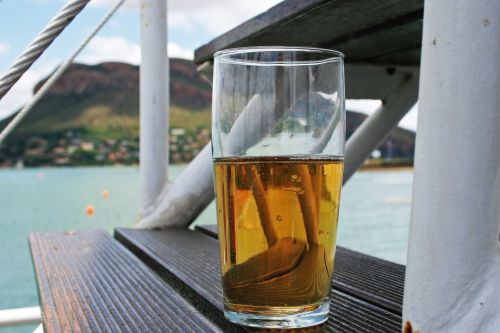 Glass With Beverage On Cruiser Step